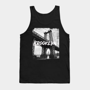 New York Brooklyn Bridge Grunge Tank Top